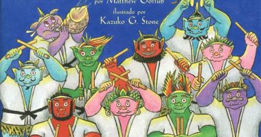 Front cover for Diez tamborileros oni by Matthew Gollub and Kazuko Stone