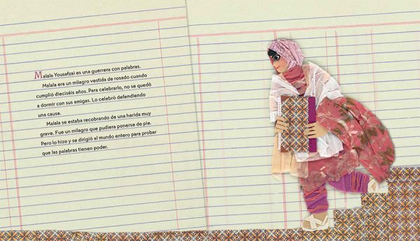 Interior spread #1 for Malala Yousafzai by Karen Leggett Abouraya and Susan L. Roth