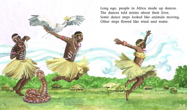 Interior spread #2 for African Dance by Patricia Keeler; Júlio Leitão and Patricia Keeler