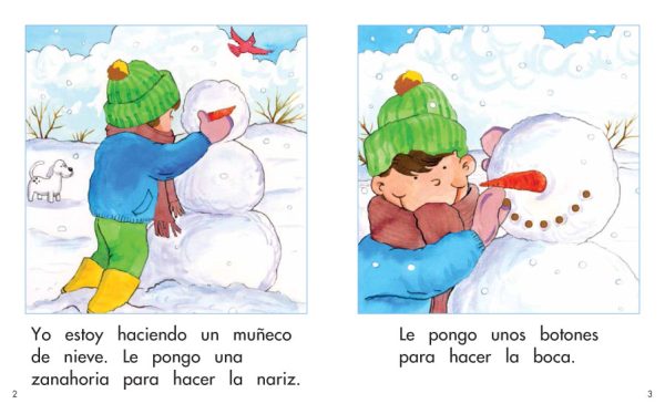 Interior spread #2 for Mi muñeco de nieve by Elena Castro; Barbara Flores; Eddie Hernandez and Michael Ramirez