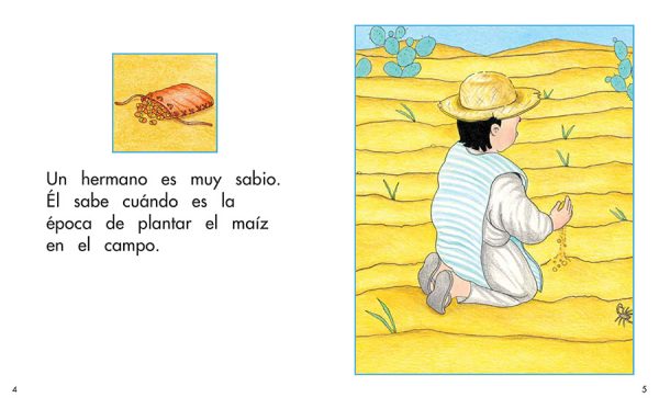 Interior spread #3 for Los cinco hermanos by Elena Castro; Barbara Flores; Eddie Hernandez and Mary Ramírez-Greene