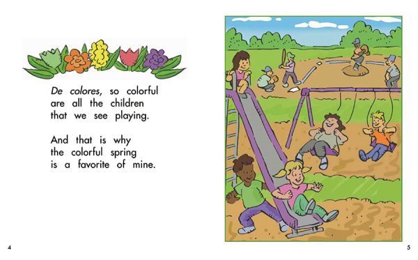 Interior spread #2 for De Colores: A Song About the Seasons by Barbara Flores; Elena Castro; Eddie Hernández and John Martinez