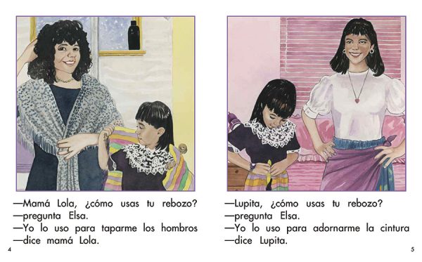 Interior spread #2 for El rebozo de Elsa by Barbara Flores; Elena Castro; Eddie Hernández and Michael Ramirez