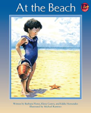 Front cover for At the Beach by Elena Castro; Barbara Flores; Eddie Hernandez and Michael Ramirez