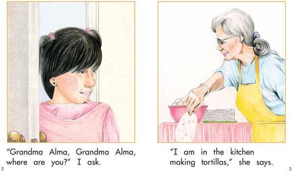 Interior spread #2 for Grandma Alma by Elena Castro; Barbara Flores; Eddie Hernandez and Michael Ramirez; Mary Ramírez-Greene