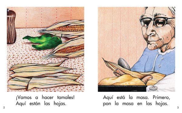 Interior spread #2 for Los tamales by Elena Castro; Barbara Flores; Eddie Hernandez and Michael Ramirez