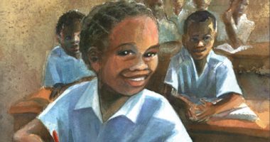 Front cover for La escuela de Elizabeti by Stephanie Stuve-Bodeen and Christy Hale