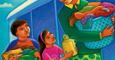 Front cover for En la lavandería by Karen Hjemboe and Shelly Hehenberger