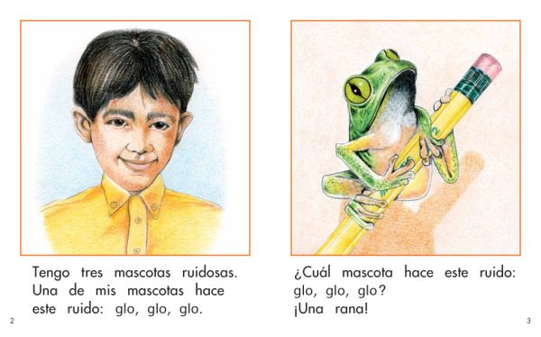 Interior spread #2 for Mis mascotas by Elena Castro; Barbara Flores; Eddie Hernandez and Michael Ramirez; Mary Ramírez-Greene