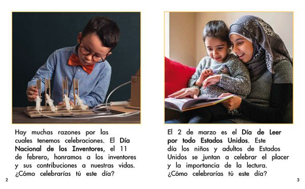 Interior spread #1 for Las celebraciones by Barbara Flores; Elena Castro; Eddie Hernández