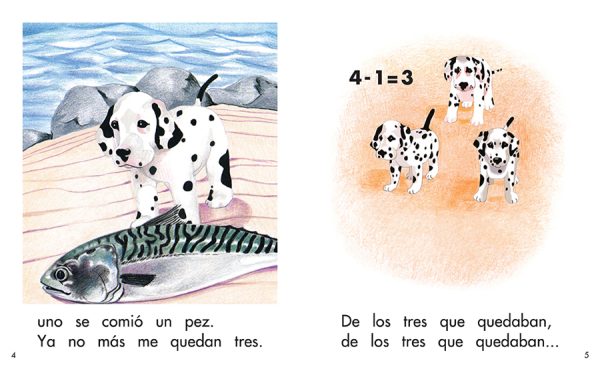 Interior spread #3 for Mis cinco perritos by Elena Castro; Barbara Flores; Eddie Hernandez and Michael Ramirez