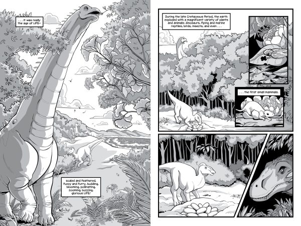 Interior spread #3 for The Doomsday Detectives by Cindy Jenson-Elliott and Theo Nicole Lorenz