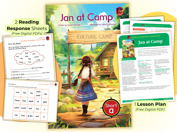 Featured image #1 for Jan at Camp (Drumbeat Decodable Book Collection #3) by Sandra Samatte and Julian Grafenauer