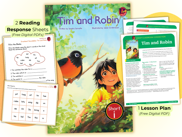 Featured image #1 for Tim and Robin (Drumbeat Decodable Book Collection #5) by Sandra Samatte and Julian Grafenauer
